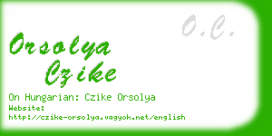 orsolya czike business card
